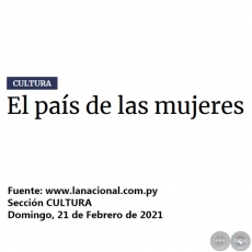 EL PAÍS DE LAS MUJERES - Domingo, 21 de Febrero de 2021